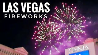 Fireworks Happy New Year 2019 Las Vegas USA at Caesars Palace