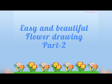 #trending1 #shorts #asmr #drawing #flower #navjotkaur Easy and beautiful flower drawing part-2