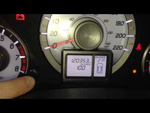 2013 Honda pilot oil life reset