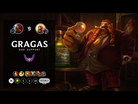 Gragas Support vs Leona - KR Master Patch 12.17