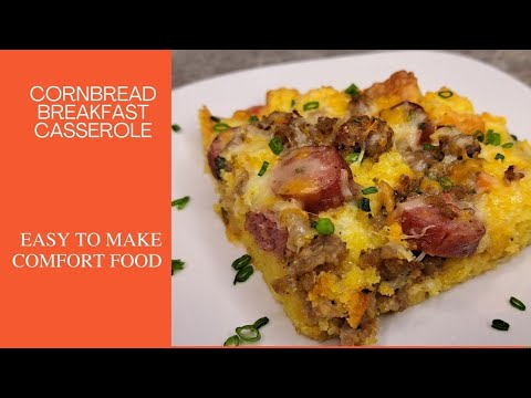 Cornbread Breakfast Casserole #casserole #brunch #breakfast