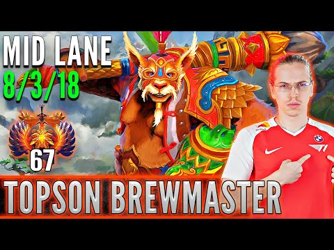 T1.Topson  [ Brewmaster ]  Mid Lane Pro Gameplay  [ Patch 7.32c ]  Dota 2 Full Game