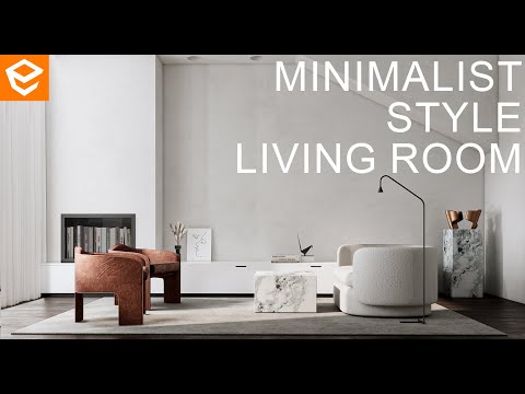 TUTORIAL:  Realistic Render  | Enscape 4.1 Interior Minimalist Style Living Room Rendering