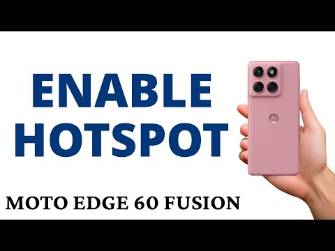How to TURN ON WIFI HOTSPOT on the MOTO EDGE 60 FUSION!