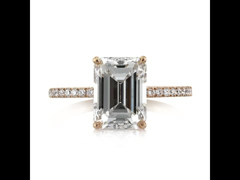 Mark Broumand -  2.96ct Emerald Cut Diamond Engagement Ring