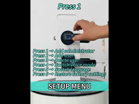 GM3 setup-handle fingerprint combination door lock setup
