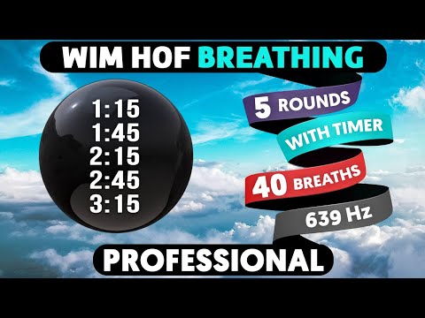 Professional Wim Hof Guided Breathing | 5 Rounds - 40 Breaths | 639hz #SatoriFlow #WimHofBreathing