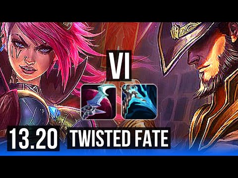 VI vs TWISTED FATE (MID) | 13/1/2, 1000+ games, Legendary | BR Master | 13.20