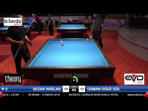 SEZAR ARSLAN & OSMAN OĞUZ GÜL Bilardo Maçı - 2018 ERKEKLER 2.ETAP-2.Ön Ön Eleme