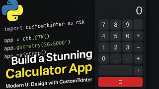 Python GUI Calculator Looks INSANE! 🔥 | Built with CustomTkinter #python #coding #shorts