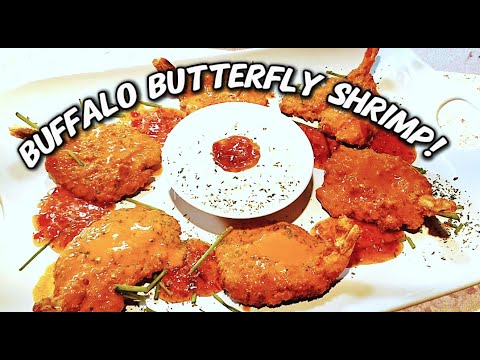 Make Restaurant Style Butterfly Buffalo Shrimp at Home!     #foodies