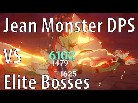 Jean as Main DPS vs All Elite Bosses in Genshin Impact [World Level 5]