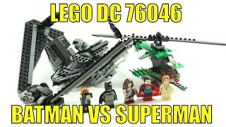 YouTube thumbnail: LEGO BATMAN VS SUPERMAN HEROES OF JUSTICE SKY HIGH BATTLE 76046 REVIEW