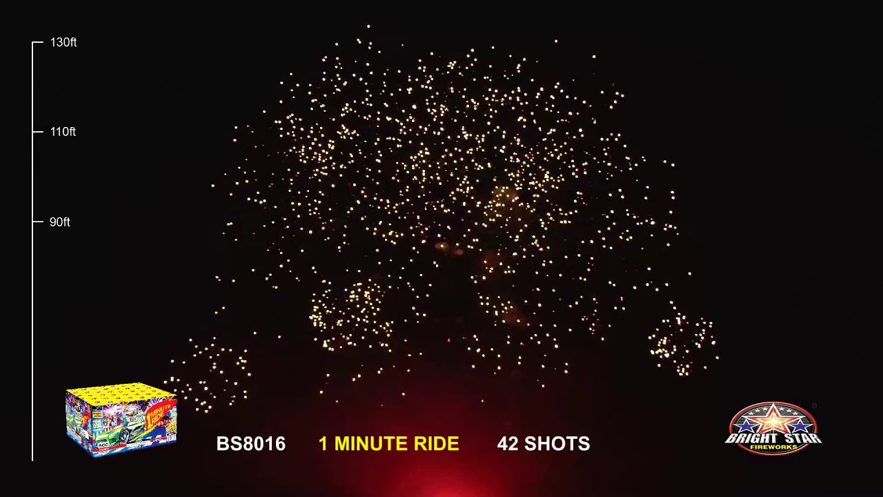 1 MINUTE RIDE BS8016 Bright Star Fireworks