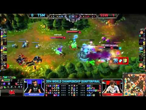 TSM vs SSW Game 2 Highlights Quarter Finals Worlds 2014