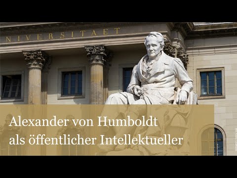 Alexander von Humboldt als öffentlicher Intellektueller: Vortrag von Oliver Lubrich