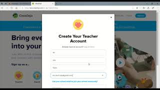 Creating a ClassDojo account for home learning