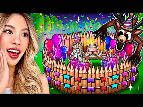 I Built A BIRTHDAY BASE in 99 Nights In The Forest!