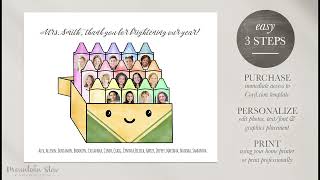 Editing Your Corjl Template ~ Teacher Thank You Photocard