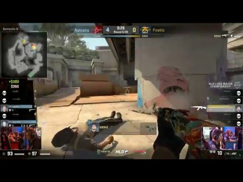 KRIMZ 1v3 Double Kill - fnatic vs Astralis MLG CS:GO Major Championship: Columbus Quarterfinal