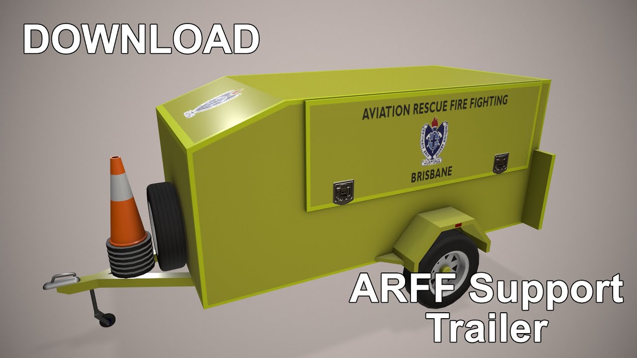 Трейлер підтримки ARFF --395-- 3D Модель