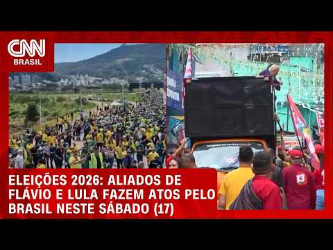 Eleições 2026: aliados de Lula e Flávio Bolsonaro fazem atos pelo Brasil na reta final | CNN AGORA