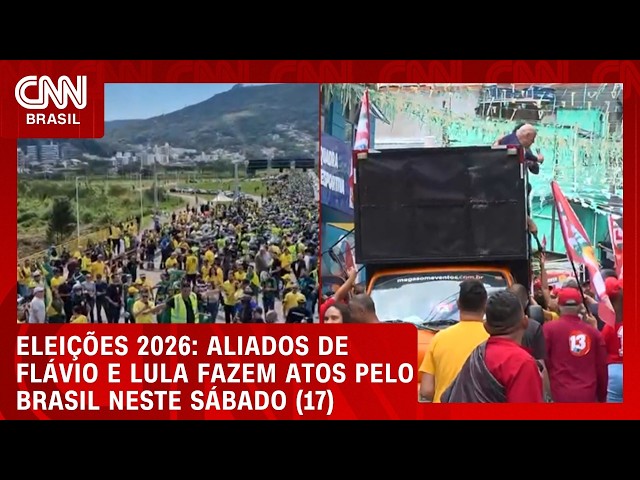 Eleições 2026: aliados de Lula e Flávio Bolsonaro fazem atos pelo Brasil na reta final | CNN AGORA
