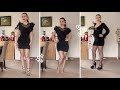 Styling Black Dresses With Different Tights And Heels