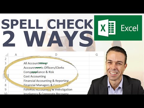 Spell Check 2 Ways! In Excel