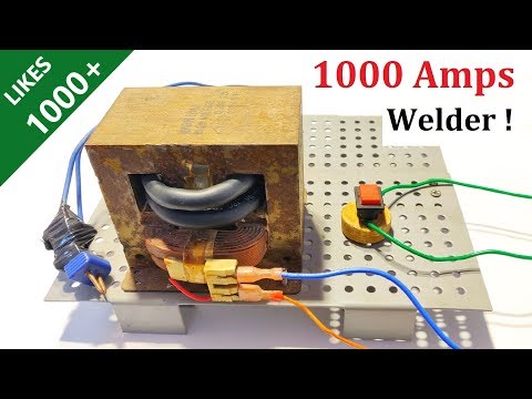 New Idea ! Make 1000 Amps Welding Machine with Microwave Transformer - High Current Welder