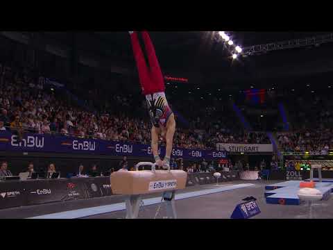 Andreas Toba GER Pauschenpferd  - EnBW DTB Pokal 2023 - Mixed Cup Stuttgart - Turnen