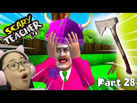 Scary Teacher 3D New Levels 2021 - Part 28 - (Super Sportsmania) Pain In The Axe Walkthrough!
