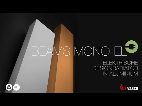 Vasco Beams Mono-EL elektrische radiator 15x180cm aluminium - 950W - wit S600 structuurlak
