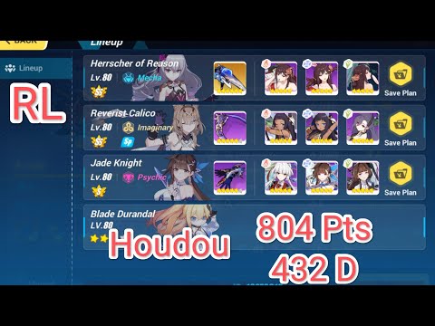 Honkai Impact 3 : EX Abyss Red Lotus *432D : Houdou *804 Pts : HOR (SS), RC (SS), JK (S)