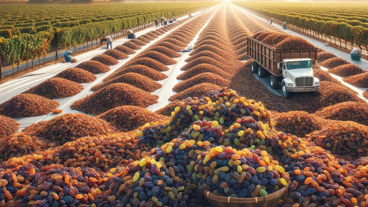 US Farmers Harvest And Process 773 Million Pounds Of Raisins This Way