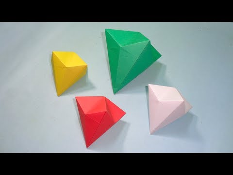 How To Make a Paper Diamond Easily || DIY Simple Origami Diamond