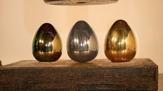 Crushing Titanium, Aluminium and Brass Balancing Eggs with Hydraulic Press!