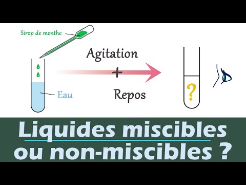 Miscibilité - Liquides MISCIBLES ou non-miscibles ? | Physique chimie | Collège Lycée