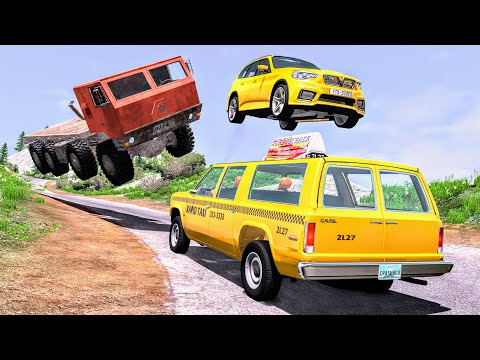 Realistic Cliff Drops #13 - BeamNG Drive Crashes | CrashBoomPunk