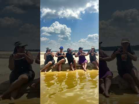 Praia do Tambaqui. Irmãos da Igreja Batista Regular Hebrom de Jutaí Amazonas.