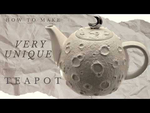 easy way to make moon themed teapot#art #artist #ceramic #teapot #handmade #clay #pottery #clayart