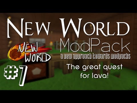 Minecraft FTB New World Mod Pack - #7 - The great lava quest to power the smeltery!