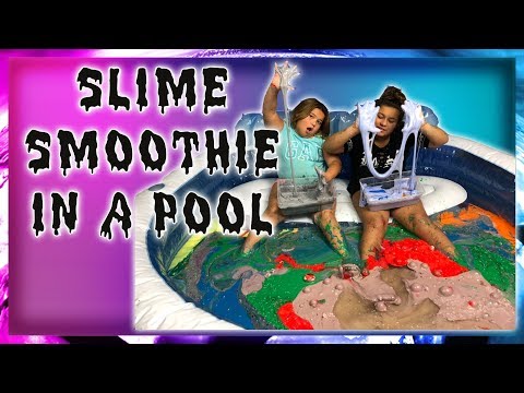 MIXING ALL OUR GIANT SLIMES IN OUR POOL - GIANT SLIME SMOOTHIE