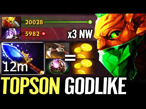 🔥 TOPSON Bounty Hunter MID for TI10 - 12min Aghanim x3 NW GODLIKE WTF Imba Dota 2 Pro
