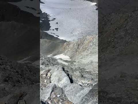 Avalanche the couloir of death. Mont Blanc