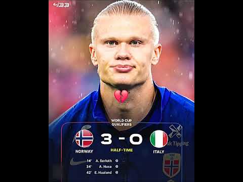 What a match it was between Italy vs Norway 🥶💀 #football #trending #viralvideo