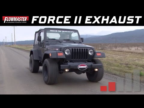 2000-06 Jeep Wrangler TJ 4.0L - Flowmaster Force II Cat Back Exhaust System 817491