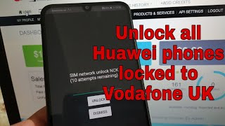 Huawei PSmart 2019 unlock network, Vodafone UK.