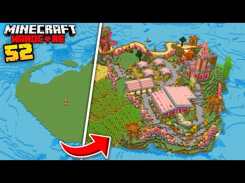 Building My Own Survival Island | Barbie House and Enchantment Tower