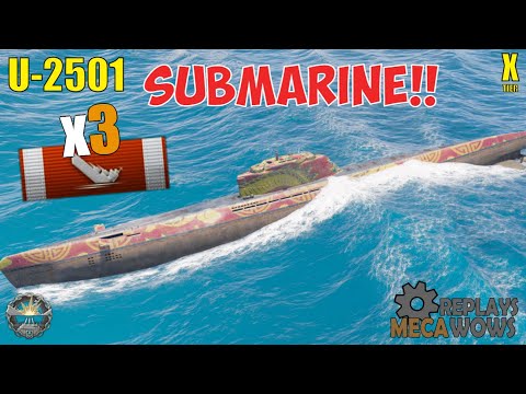 SUBMARINE U-2501 3 Kills & 156k Damage | World of Warships Gameplay